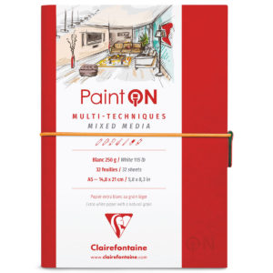 Clairefontaine Paint-ON Reisetagebuch - Weiß - Mischtechnik