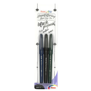Pentel Brush Pen Black Ink Edition 3er-Set