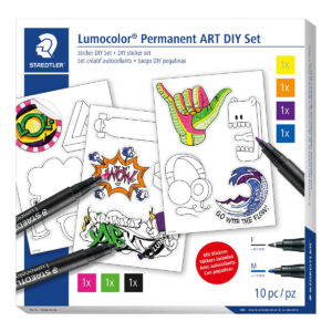 Staedtler Lumocolor ART DIY Aufkleber Set mit 4 Markern