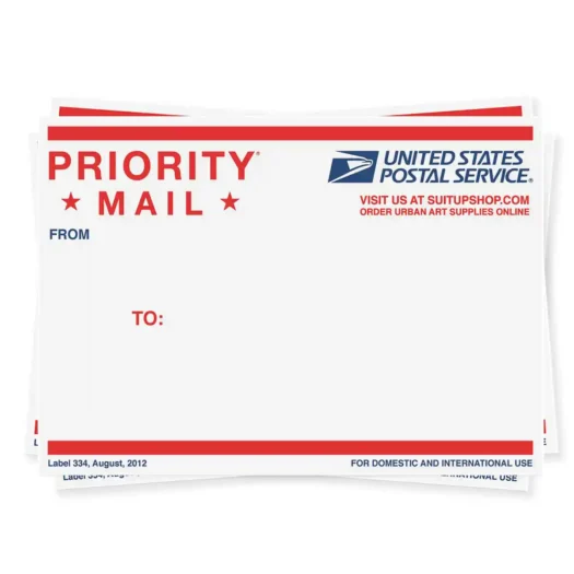 Priority Mail stickers 25 pcs A6 size